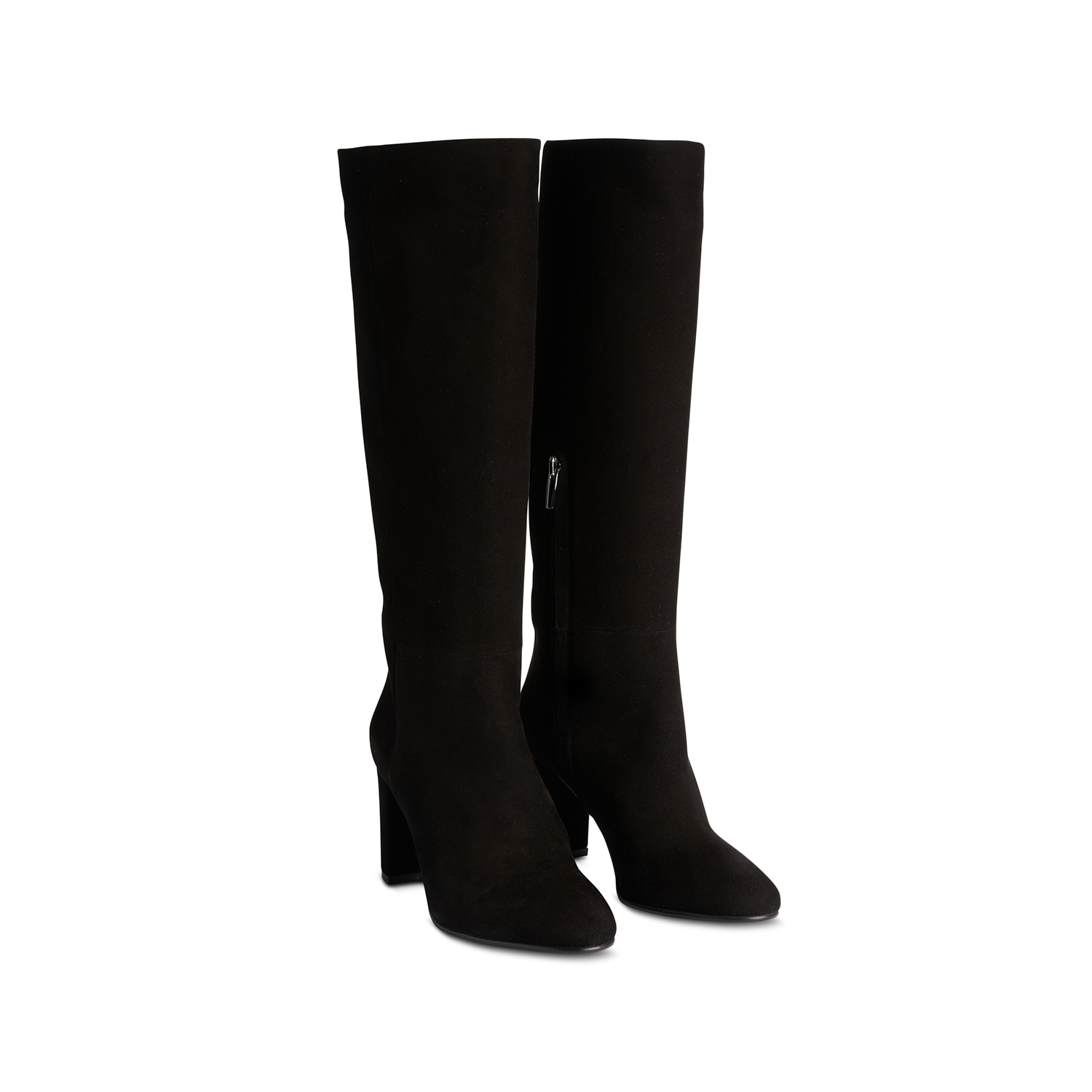 Women's Heeled Boots with Half Side Zip