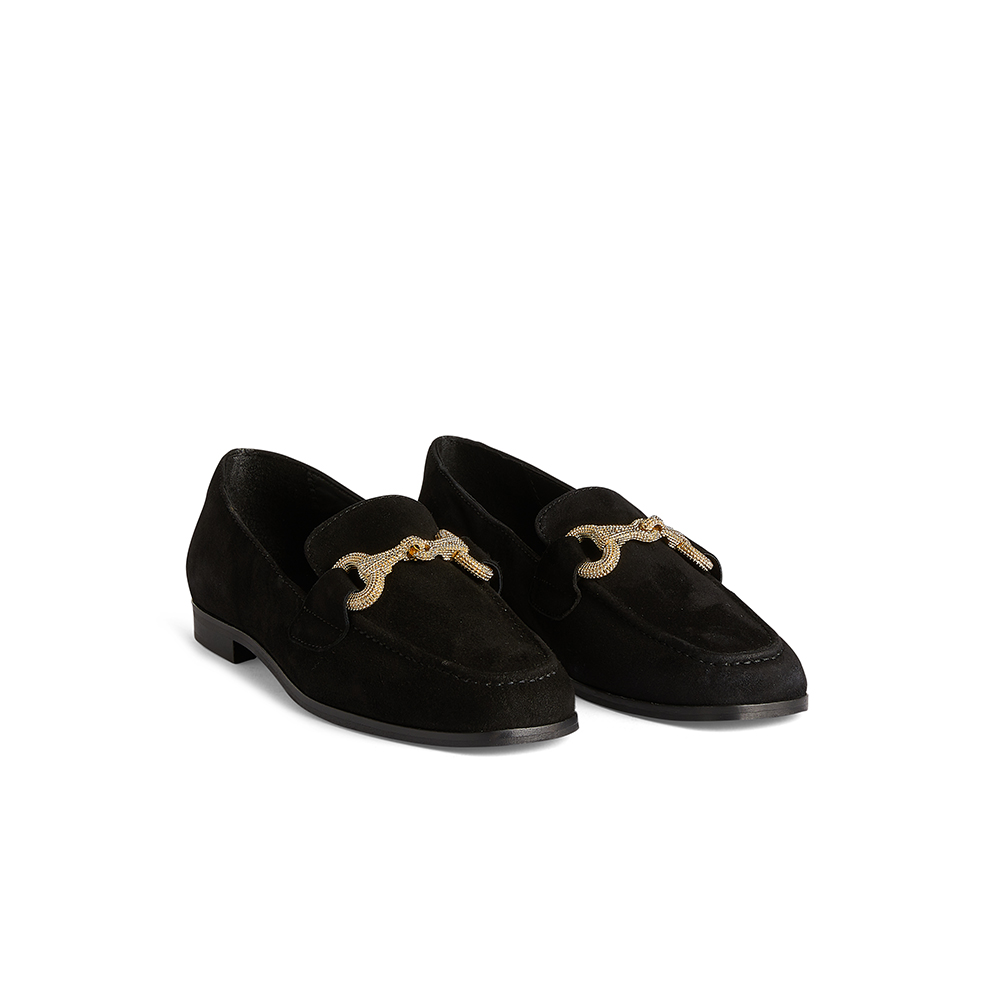 Women's Horse-Bit Loafers in Suede