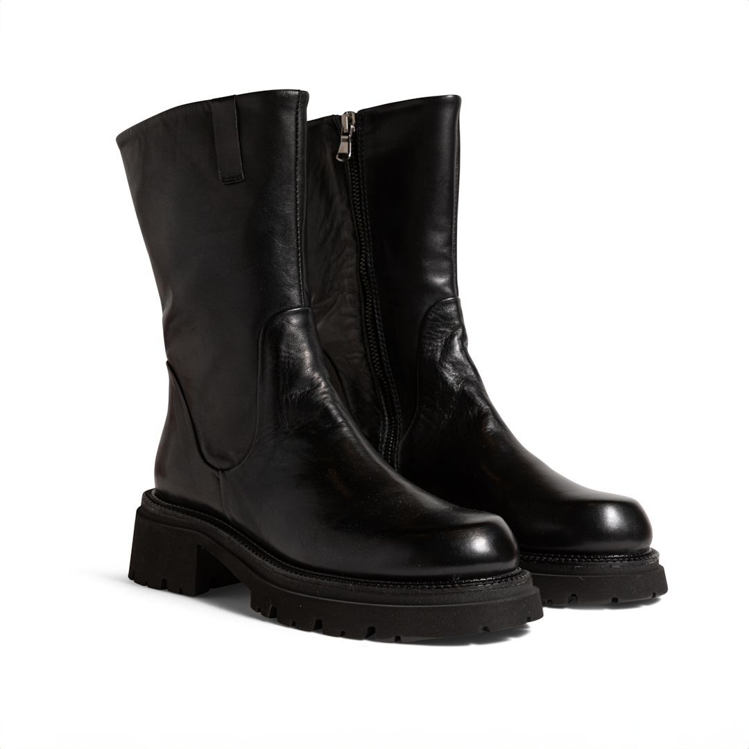 Women's Side-Zip Biker Boots