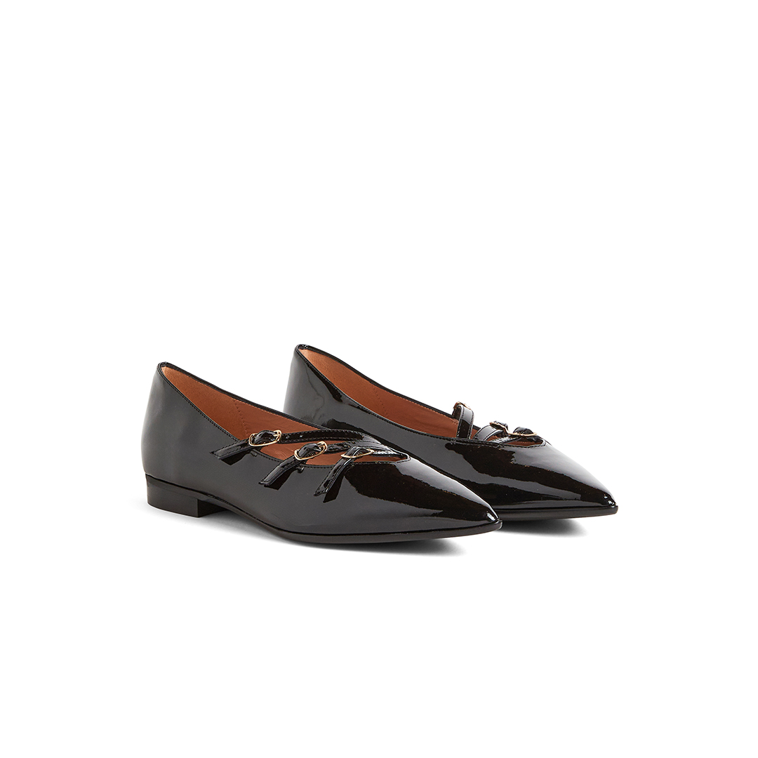 Women's Flats with 3 Buckles