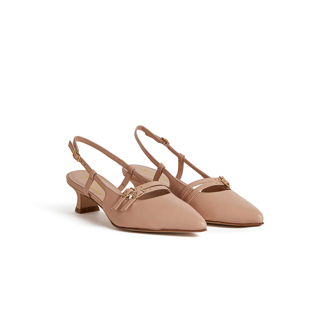 Women's Heeled Pointed Toe Slingback Mary Jane