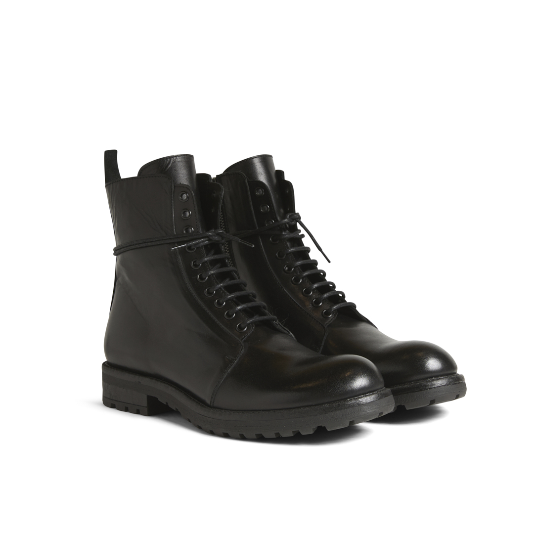 Men's Side Zip Lace-Up Boots
