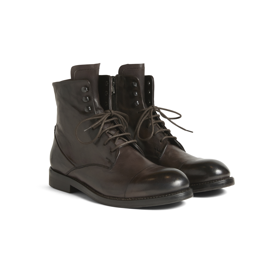 Men's Cap Toe Lace Up Ankle Boots