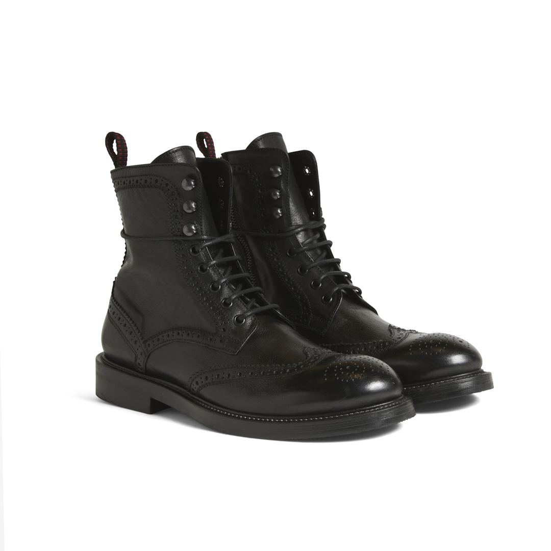 Men's Brogue Lace-Up Ankle Boots