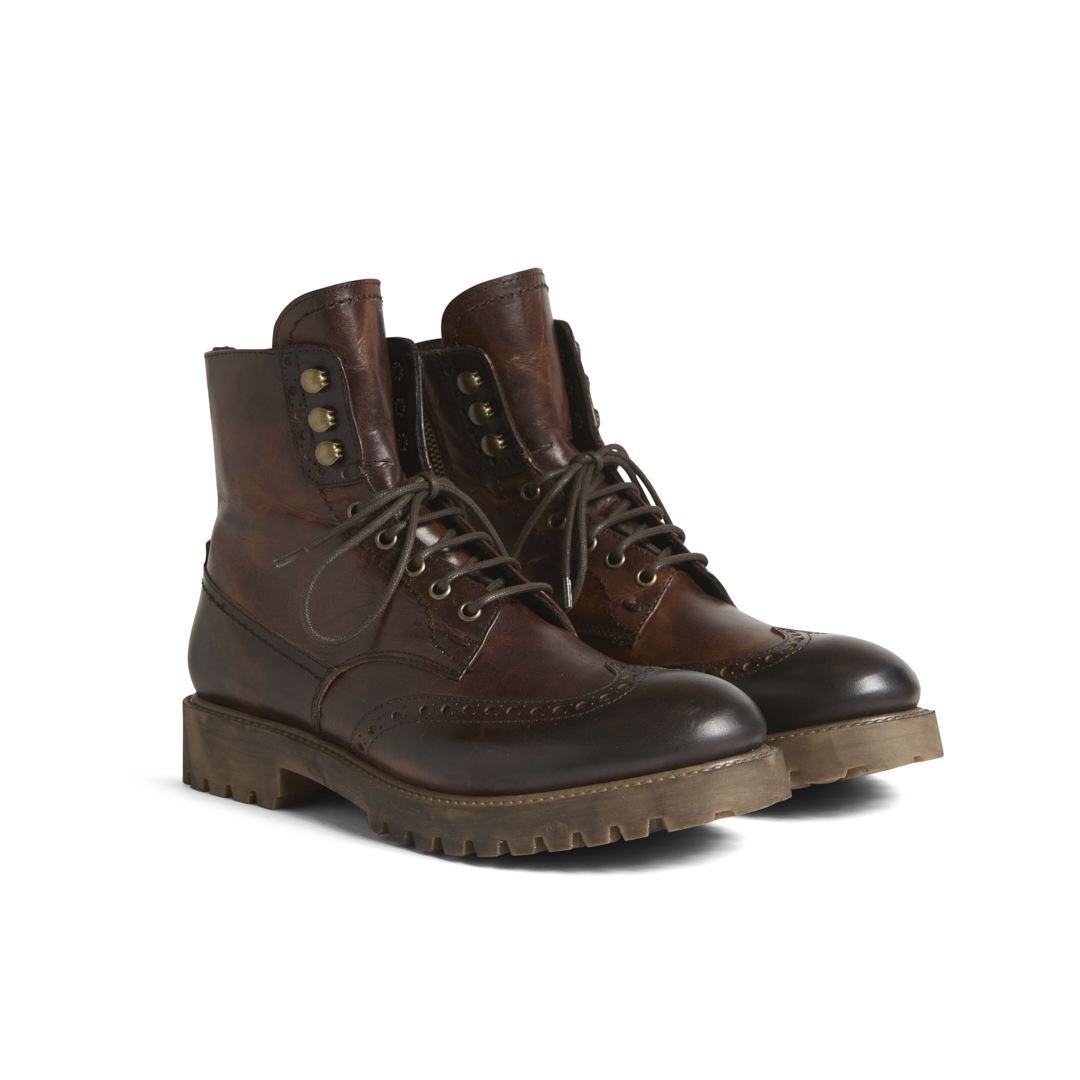 Men's Brogue Lace Up Ankle Boots