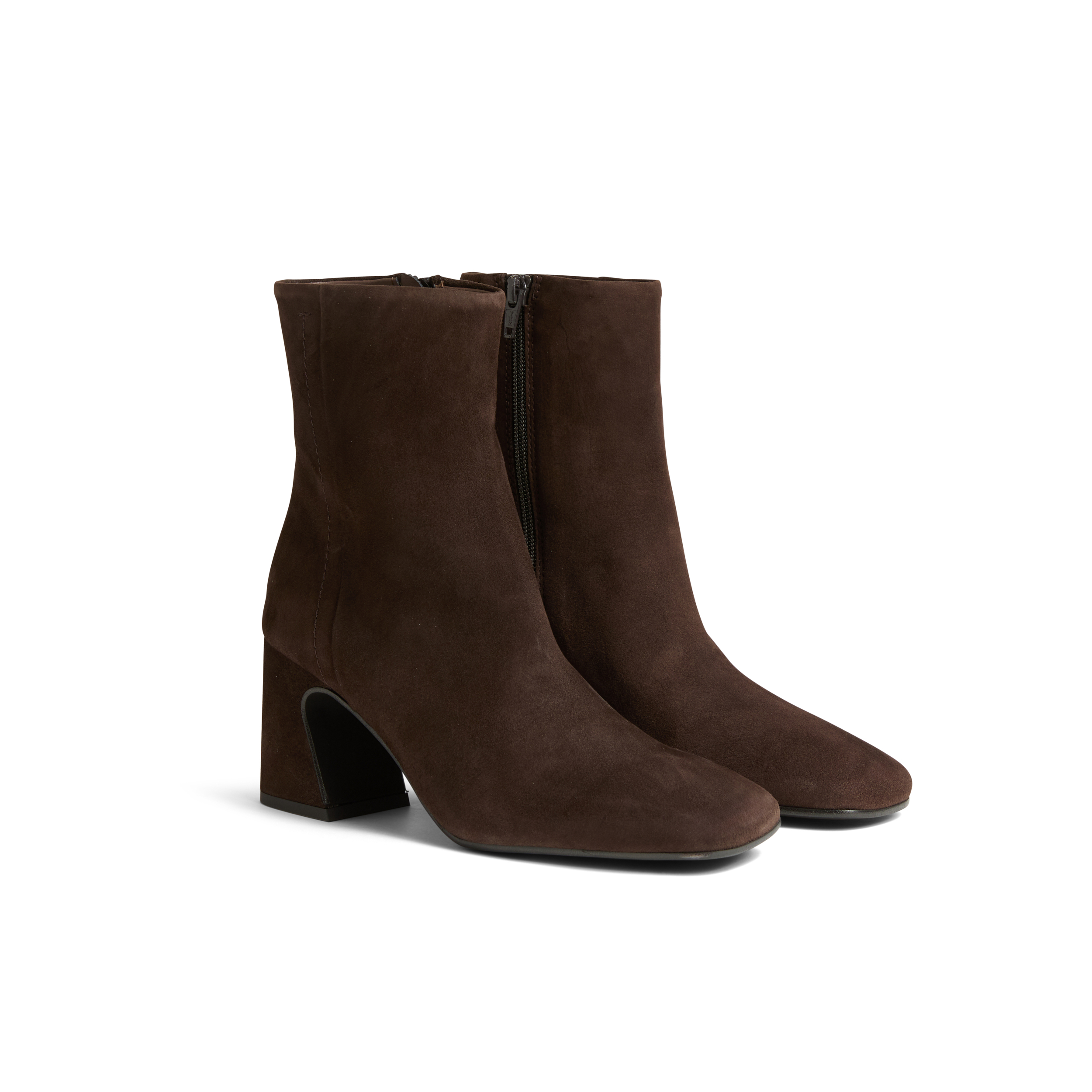 Women's Heeled Ankle Boots with Side-Zip