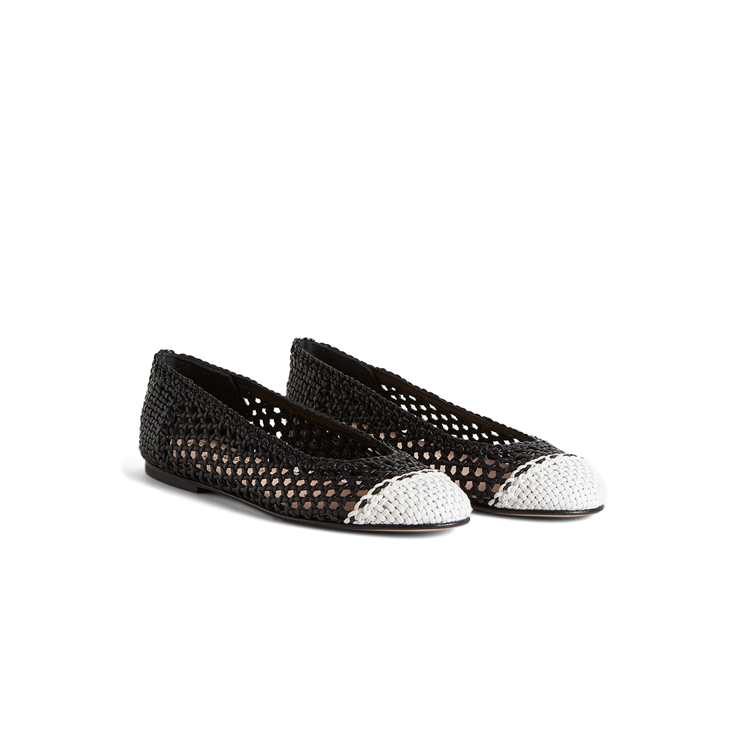 Women's Ballet Flats in Woven Leather