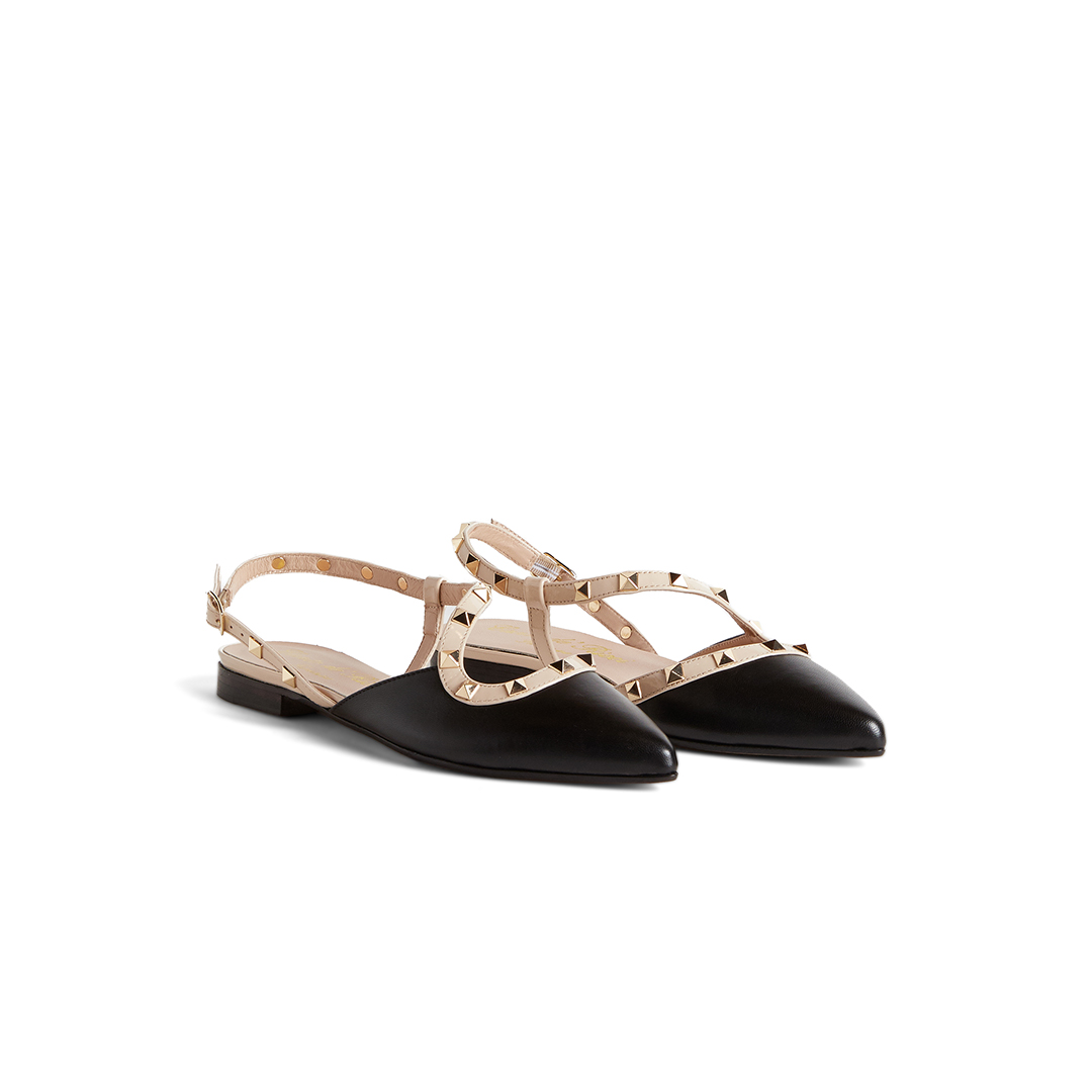 Women's Studded Slingback in Leather