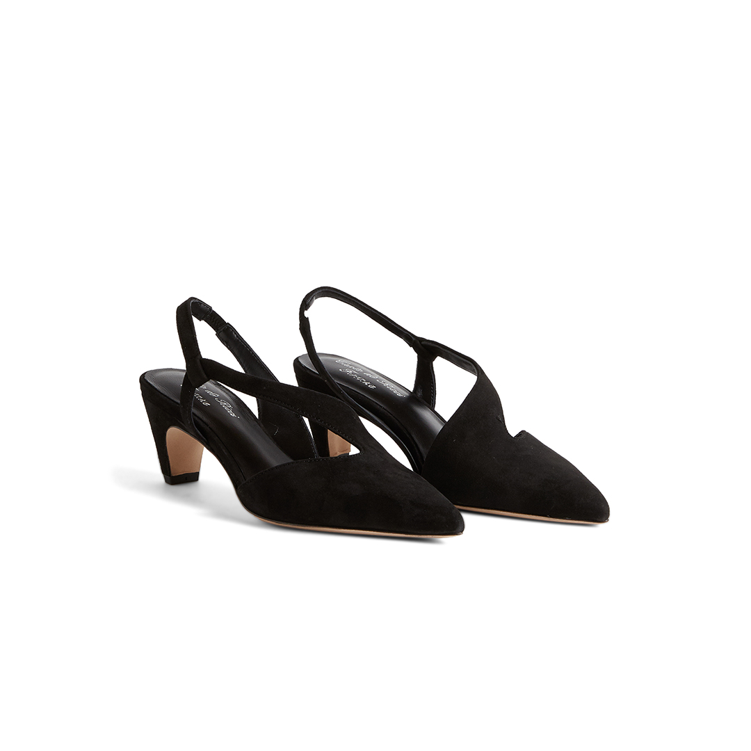Women's Pointed Heeled Slingback with cut-out Details