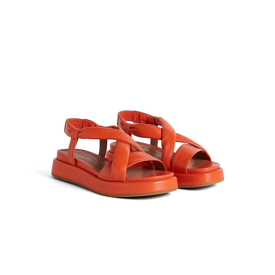 Women's Platform Sandals with soft Leather Straps