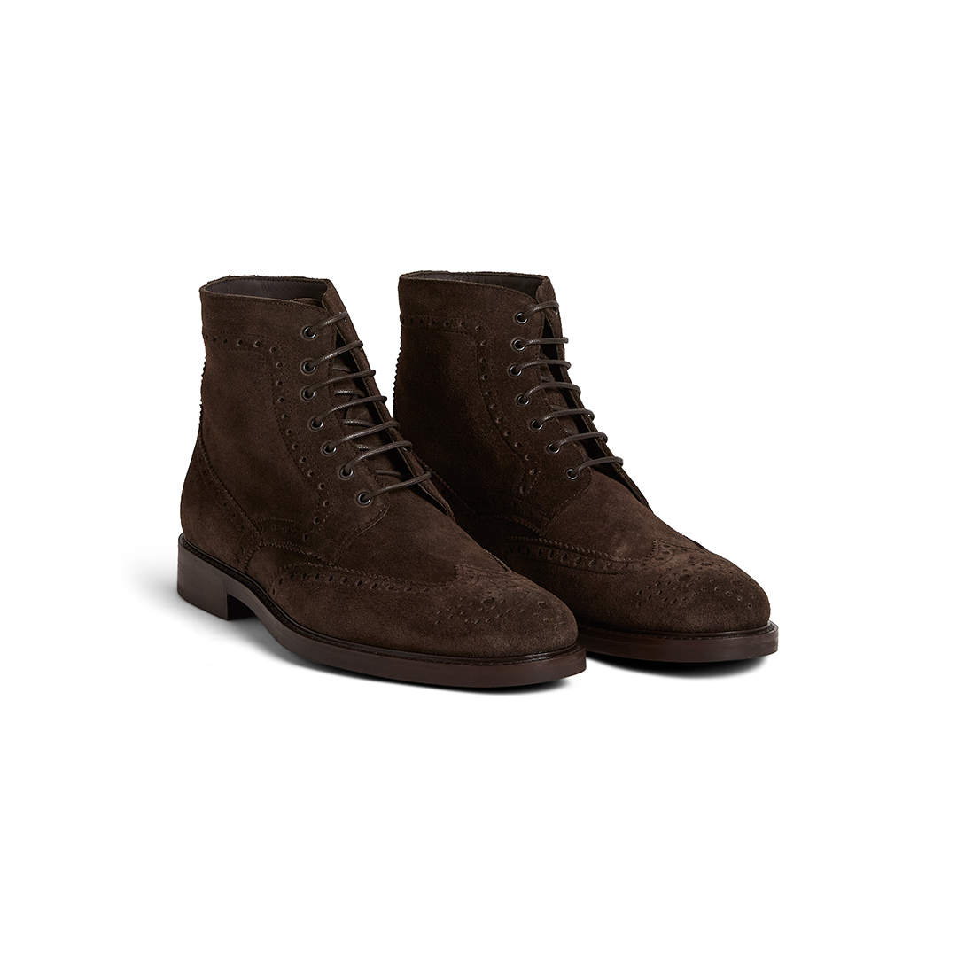 Men's Brogue Lace Up Ankle Boots