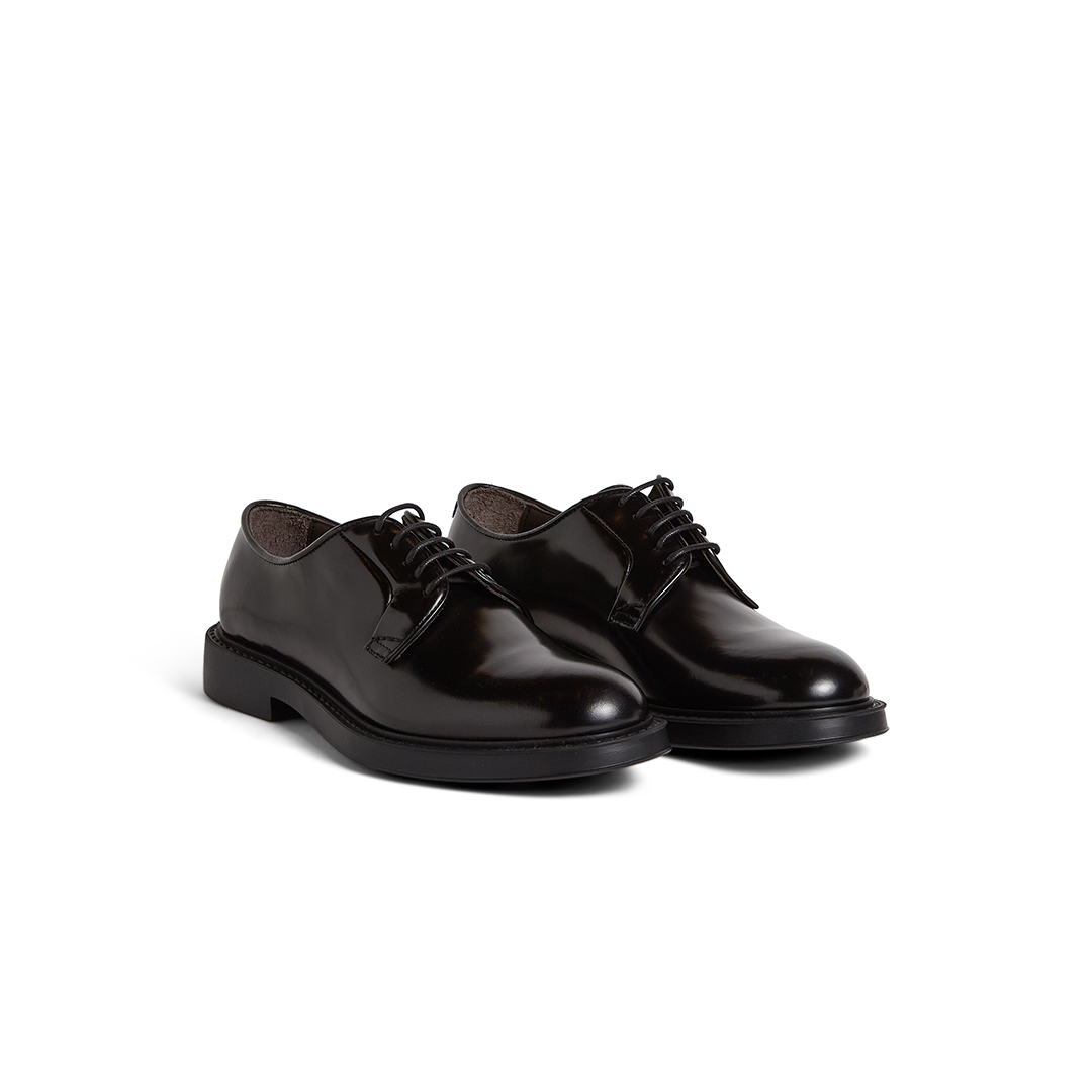 Men's Derby Lace Ups in Brushed Leather