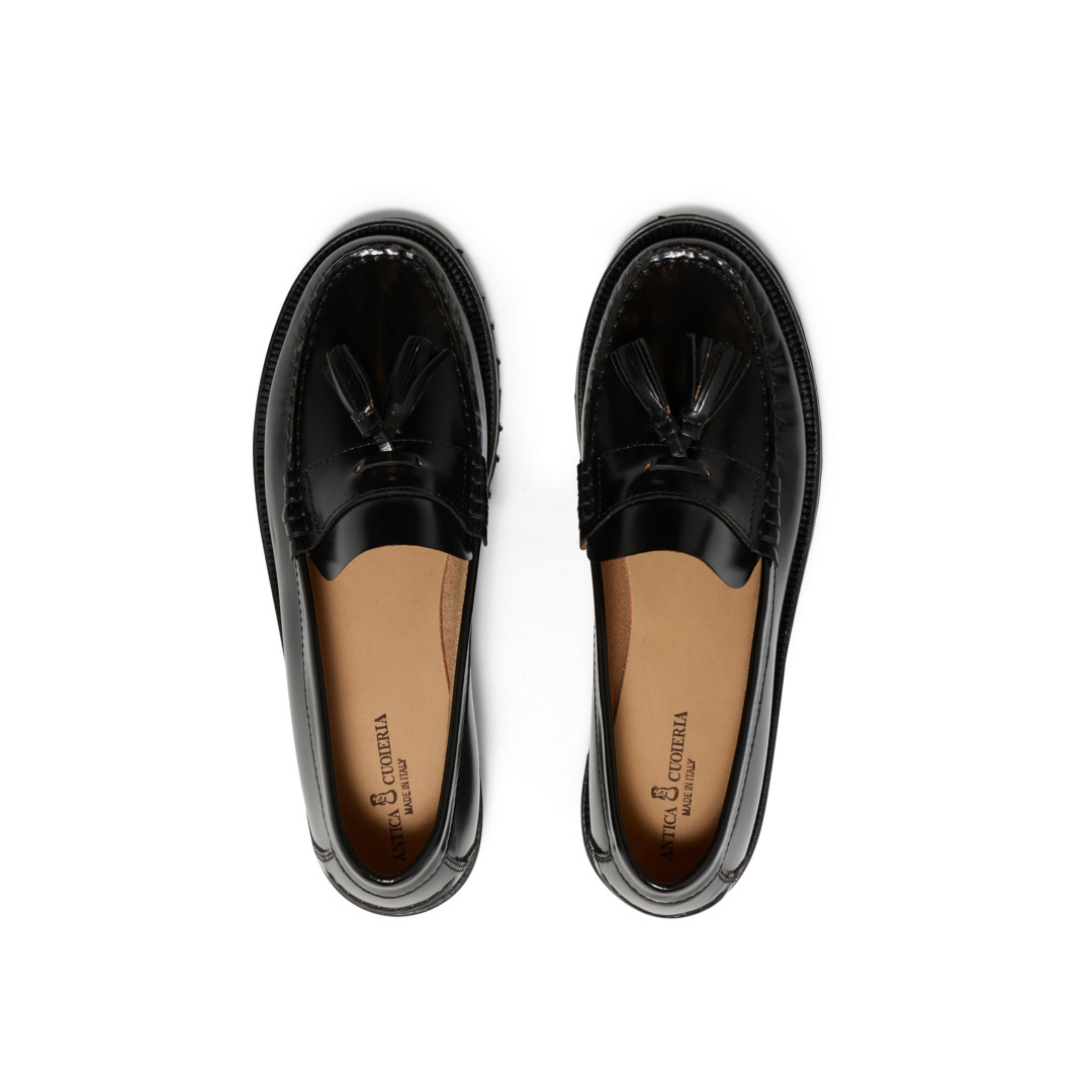 Women's Tassels Loafers in brushed leather - Image 4