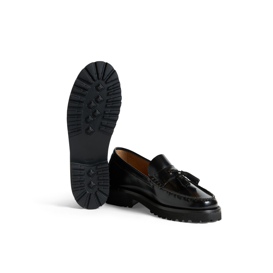 Women's Tassels Loafers in brushed leather - Image 3