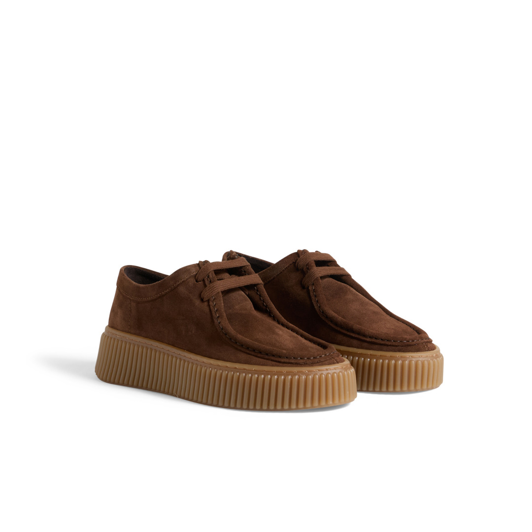 Women's U-Tip Lace Ups in suede