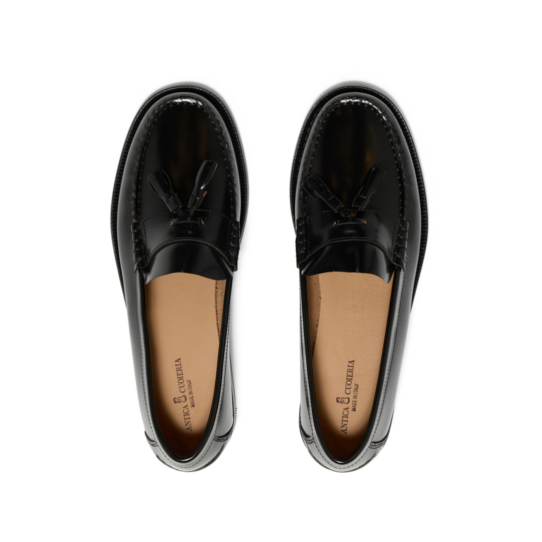 Men's Tassels Loafers in Brushed Leather - Image 4