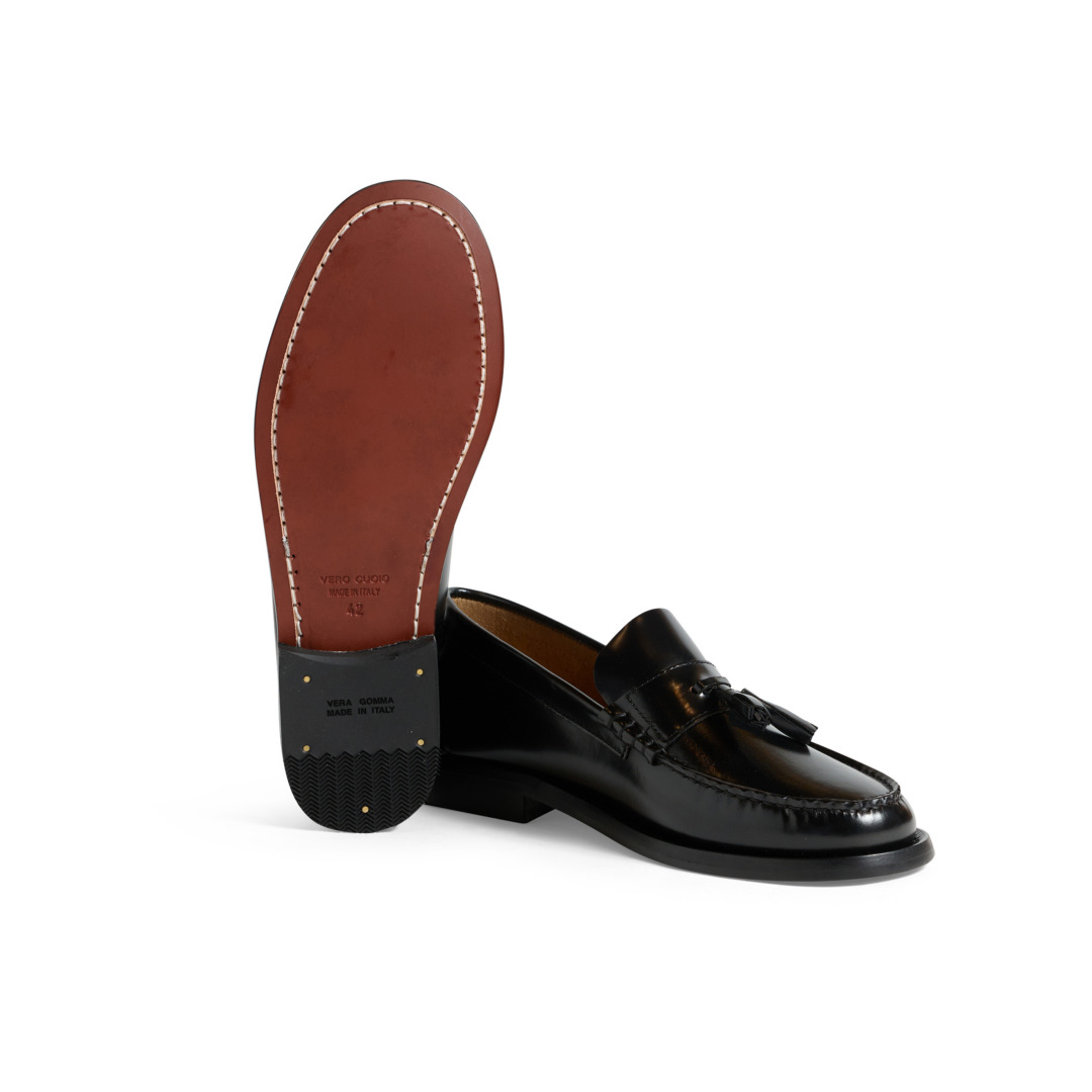 Men's Tassels Loafers in Brushed Leather - Image 3